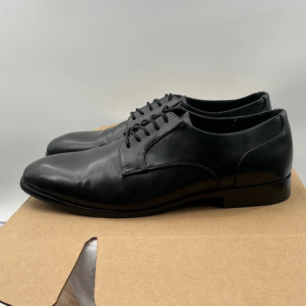 Abound Mens Black Lace Up Derby Dress Shoes OrthoLite Eco Insole